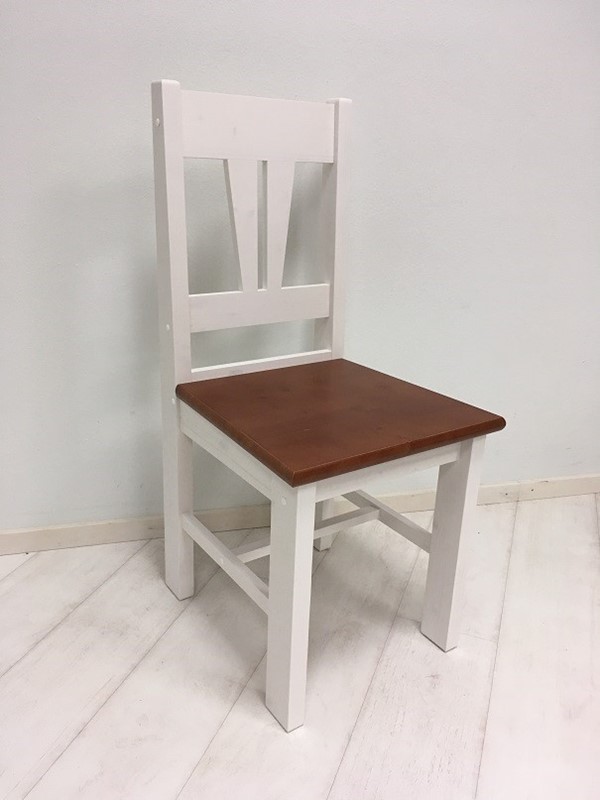 Židle IV. bílo-hnědá