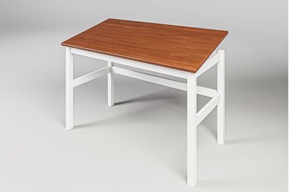 Dřevěný psací stůl bílo-hnědý. Gazel