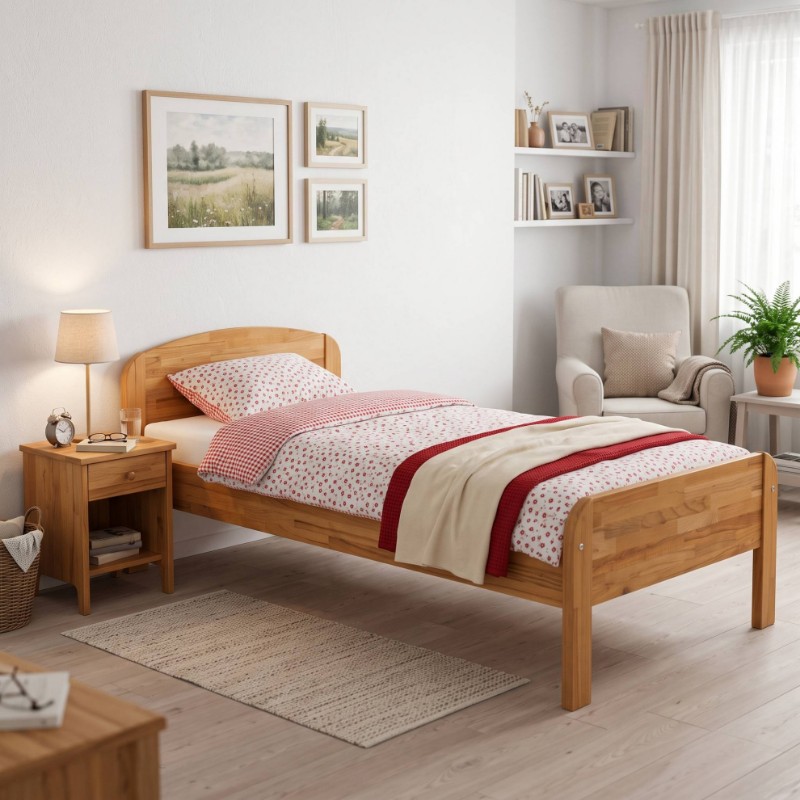 Postel pro seniory Bergamo 90x200 cm buk nízké čelo